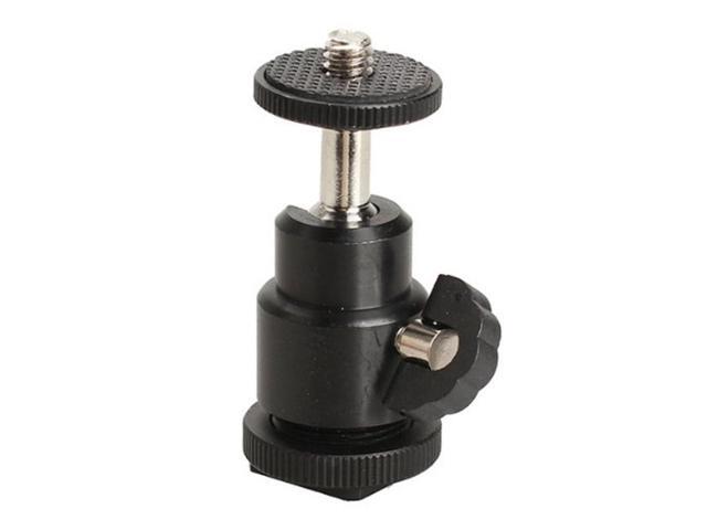 Mini Hot Shoe Holder Ball Head Stand DSLR Camera Tripod (360 Degree rotation) Black