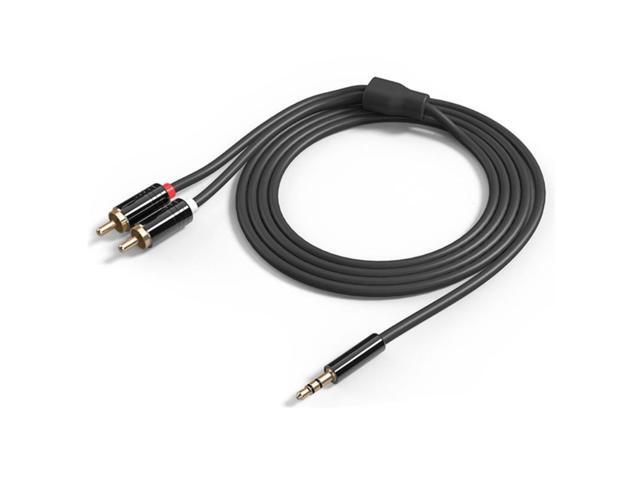 Jack 35mm to 2 RCA Audio Cable AUX Splitter 35mm Stereo Male to Male RCA Adapter 2 Speaker Cable 1m