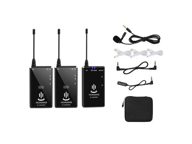 YICHUANG 35mm Jack One for Two Automatic Frequency Wireless Microphone Mobile Phone Camera Interview Recording Video