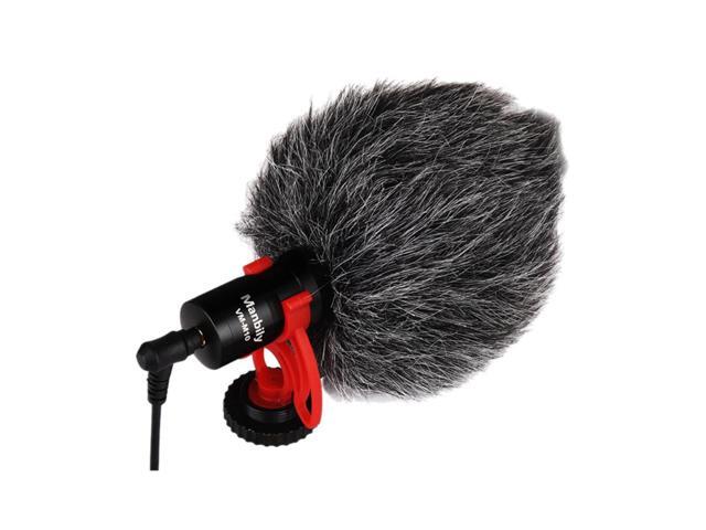 MANBILY Camera Microphone Video Recording Interview Microphone Kit with Windshield Mini Tripod for Camera Cellphone