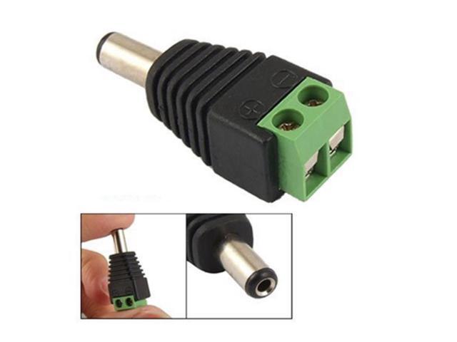 10 Pcs 21x55mm Male Jack DC Power Adapter for CCTV Camera