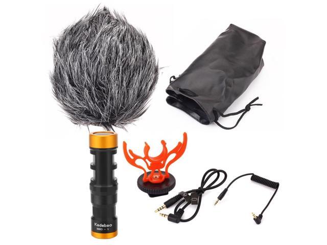 MIC-1 Video Recording Microphone with Clip Youtube Vlogging Mic for Smartphone Tablets DSLR Camera Camcorder PC