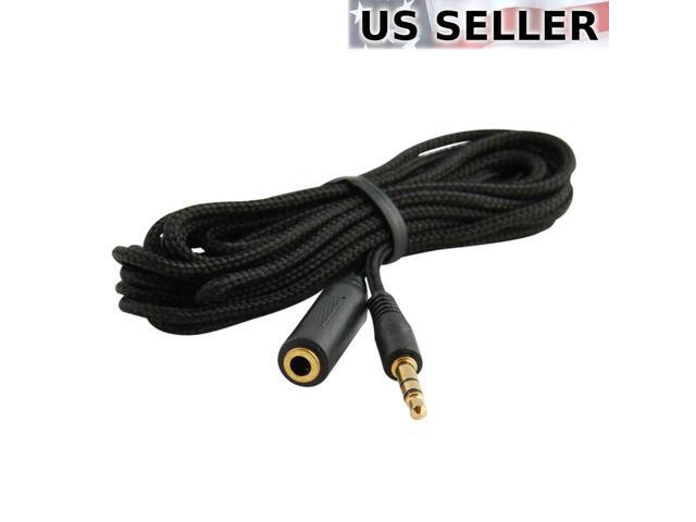 10ft 35mm 1/8' Stereo Audio Aux Headphone Cable Extension Cord Male to Female