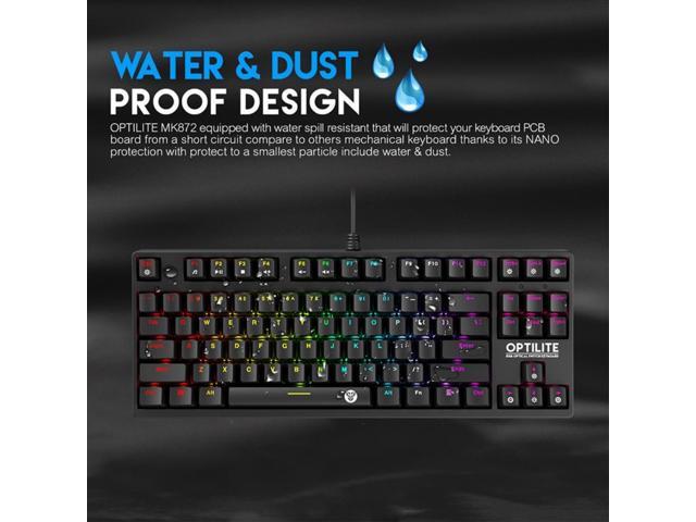 Fantech MK872 Gaming Keyboard RGB Backlit Keyboard Optical Switch Mechanical Keyboard Waterproof E-Sports Mechanical Keyboard