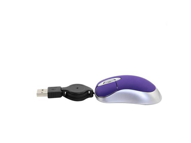 Mini USB Wired Mouse Retractable Tiny Small Mouse 1600 DPI Optical Compact Travel Mice for Windows 98 2000 XP Vista Version