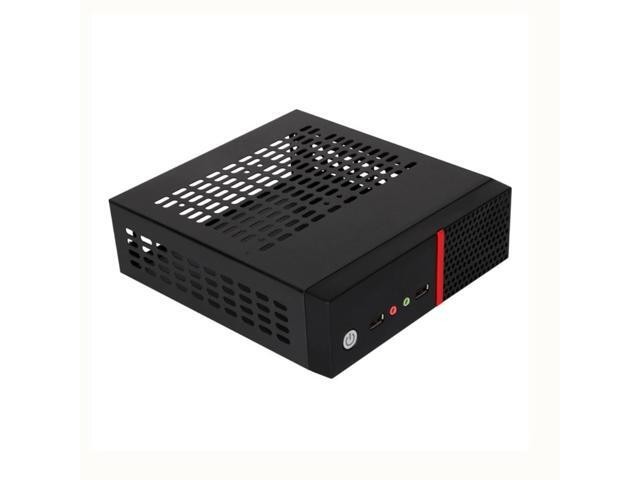 Back mounted Steel mini HTPC Case Black Mini ITX Cases Computer Gaming PC Desktop Case With WallMount Bracket And VESA Screws