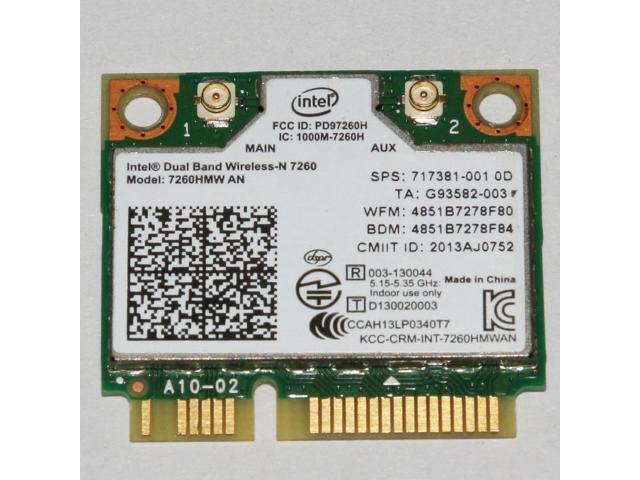 Wireless Adapter Card for Intel Wireless-N 7260 (7260HMW AN) abgn Wi-Fi + Bluetooth 4 Mini PCIe for hp 717381-001 717381