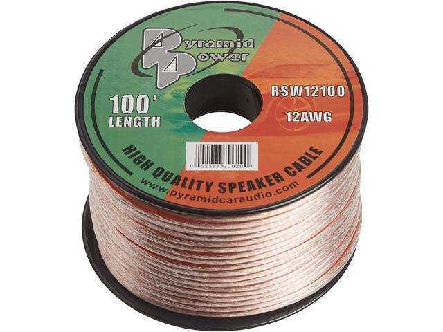 50ft 14 Gauge Speaker Wire - Copper Cable in Spool for Connecting Audio Stereo to Amplifier Surround Sound System TV Home Theater and Car Stereo