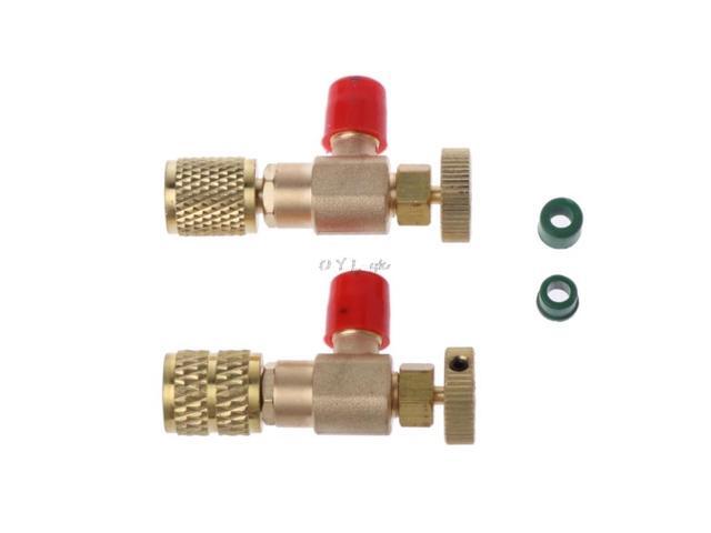 2Pcs Safety Valve R410A R22 Air Conditioning Quick Coupler Connector Adapters