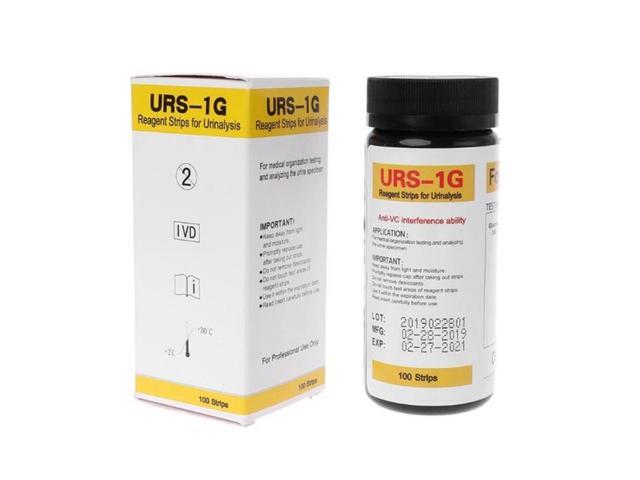 100 strips URS-1G Glucose Urine Test Strip Reagent Strip For Urinalysis With Anti-VC Interference Ability