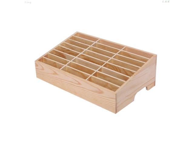 24 Cells Multifunctional Wooden Storage Box Mobile Phone Repair Tool Organizer