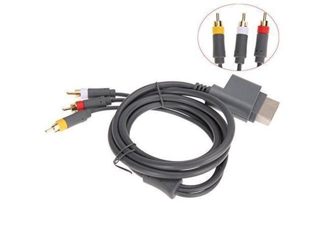 3 RCA HD TV Audio Video AV Cord Optical Cable for Microsoft XBOX 360 Game
