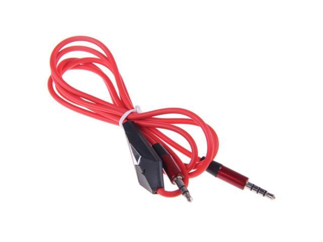 35mm Male To Male Stereo Aux Record Car Mic Audio Cord Headphone Connect Cable (Color: Red black)