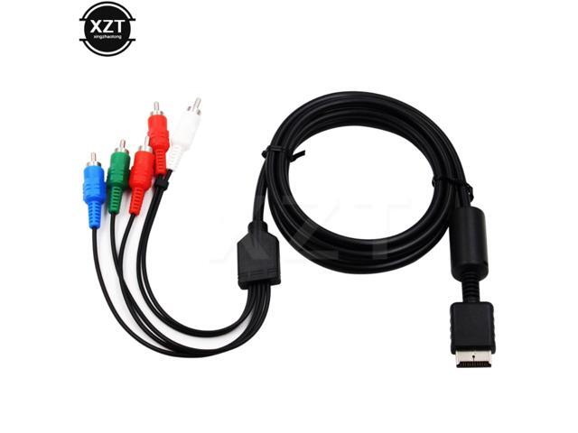 Black 18M HDTV AV Audio Video Cable Component Cable Cord 480P Game Conversion Adapter Cable For Sony PS2 PS3 Slim