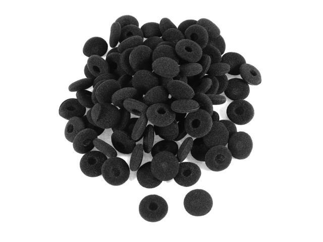 100 Pcs Black Sponge Earbud Headphone Cap Ear Pads Cover Replacement