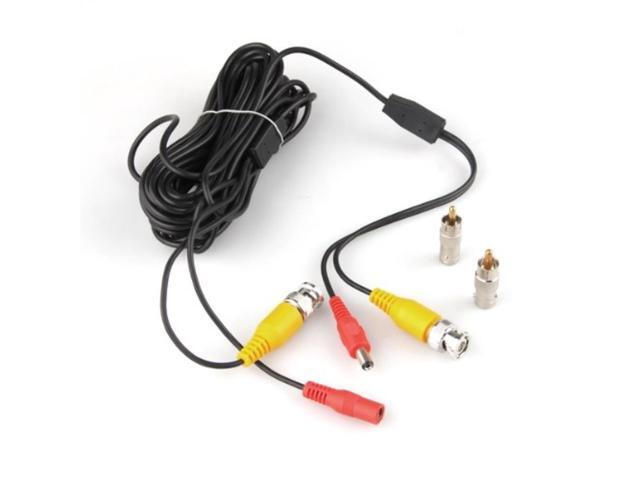 10m 33ft Security Video/ Power Cable BNC + RCA Plug Combination Cable for CCTV Camera