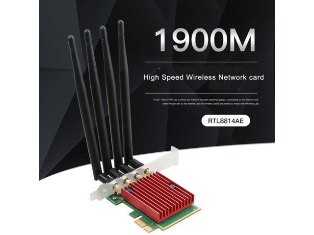 High speed PCIe network card 1900M wireless WIFI network adapter RTL8814AE Realtek chip 4 Antenna 24G/5G Dual Band WIFI
