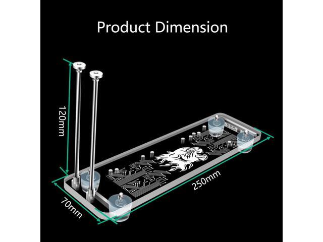 H1111Z Graphics Card Bracket Stand Mounting Vertical Graphics Card Holder Video Card Bracket with RGB LED Light for DIY ATX Case