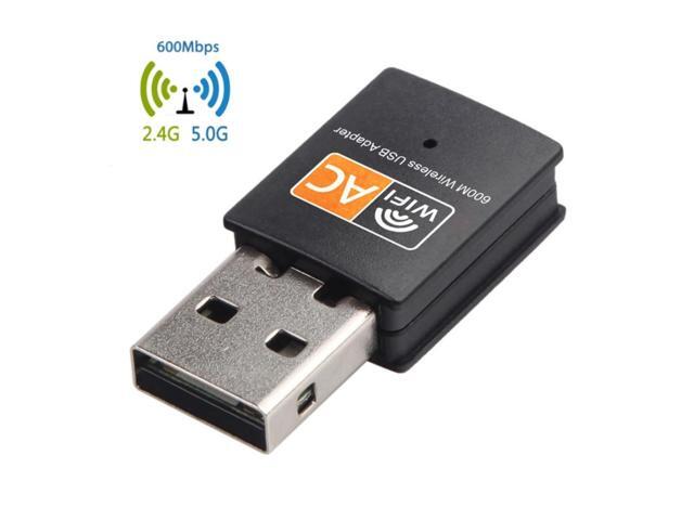 Dual Band 24G / 5G AC 600Mbps USB WiFi Adapter Wireless Ethernet Network Card USB Wifi Dongle wifi Receiver 80211ac