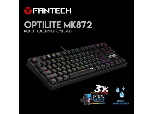 Fantech MK872 Gaming Keyboard RGB Backlit Keyboard Optical Switch Mechanical Keyboard Waterproof E-Sports Mechanical Keyboar Black