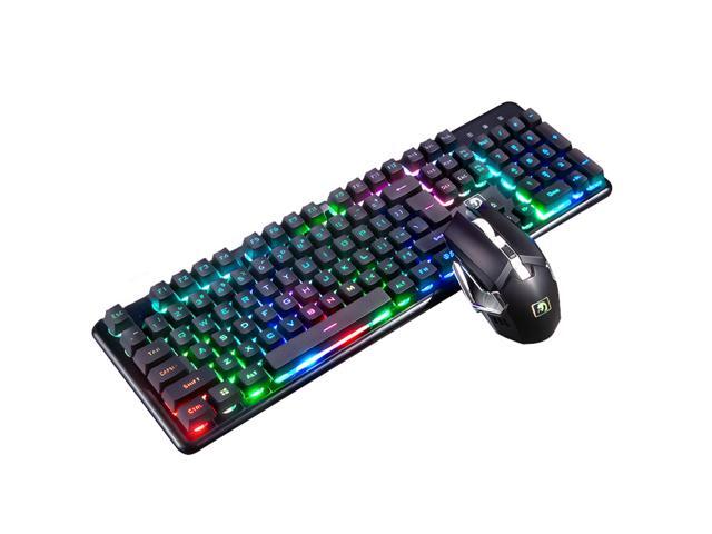 Xinmen K620 Rechargeable Wireless Backlit Keyboard Mouse Combo with USB Receiver Waterproof