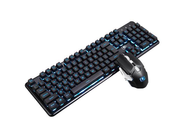 Xinmen K620 Rechargeable Wireless Backlit Keyboard Mouse Combo with USB Receiver Waterproof