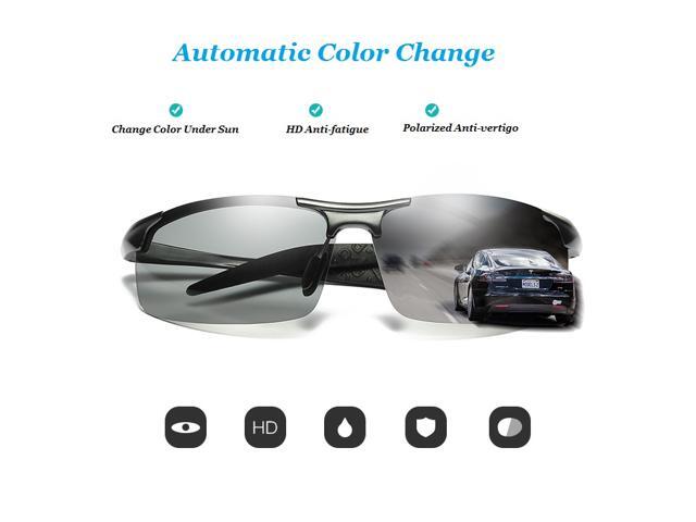 KH Change Color Photochromic Sunglasses Men Women Titanium polarized Sun Glasses Chameleon Driving