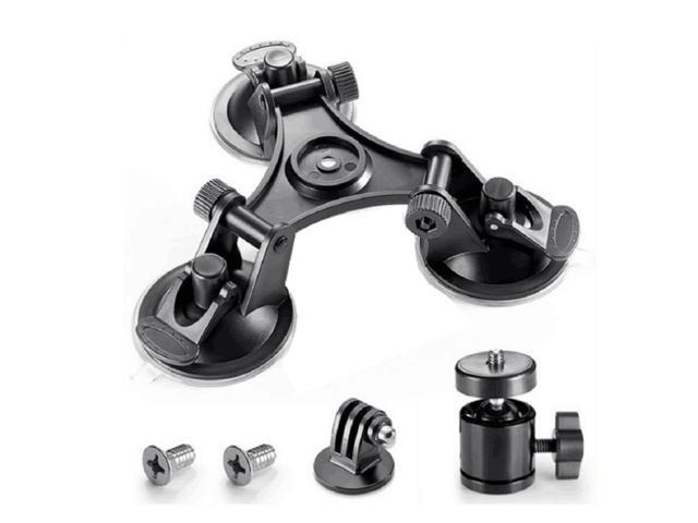 Car Holder Triple Vacuum Suction Cup Mount for DJI Osmo Pocket Camera Stabilizer Accessory with Expansion Adapter