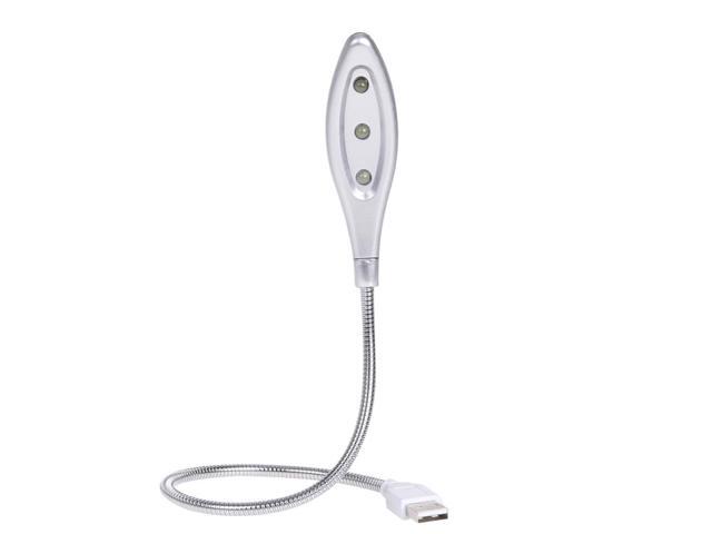 Portable Creative USB Gadgets High-brightness LED Lamp Flexible Gooseneck USB Reading Lamp with 3 LED Lights