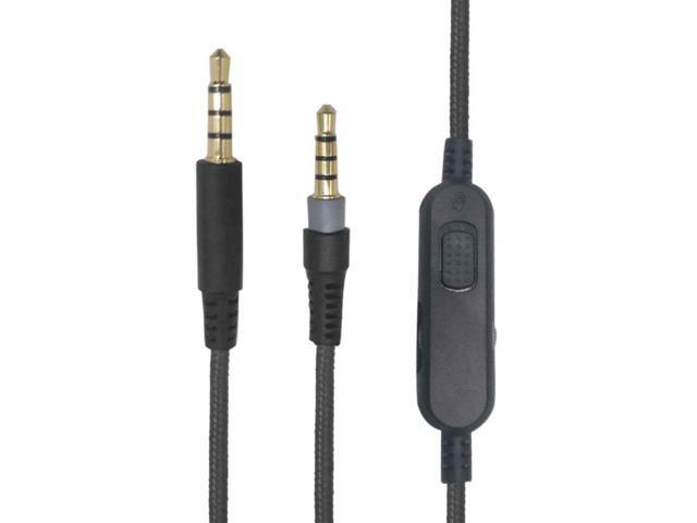 Replacement Stereo Audio Cable Game Mic Microphone for -Kingston HyperX Cloud Alpha S Cloud9 Edition Gaming Headsets 35mm