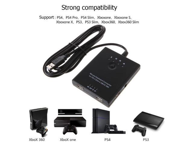 Mouse Keyboard Converter Adapter for PS3 / PS4 / XBox 360 / XBox One / Xbox one S without Delay Compatible with all games