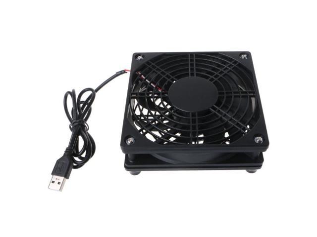 Router fan Heat dissipation stents PC Cooler TV Box Wireless Cooling Quiet DC 5V USB power fan 120mm with Steel Protective net