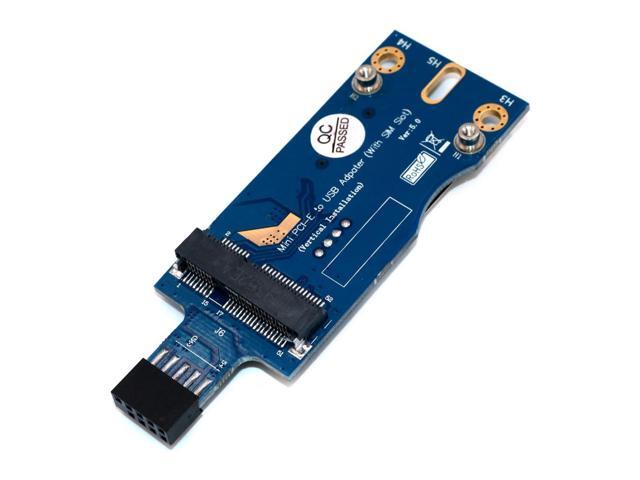 Mini PCI-E Wireless to USB w/ SIM Card Slot WWAN LTE Module Adapter Card for Desktop Embedded System USB 9Pin MINI PCI-E Adapter
