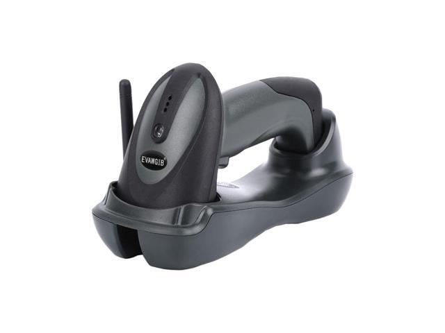 cheapest 433MHZ 1D Laser barcode scanner with stand for warehouse low-power handheld barcode reader with memory