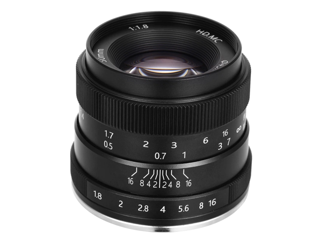 50MM F18 Fixed Focus Lens Suitable Manual Prime Lens for Canon EOSM EF-M Mount Mini Single Camera