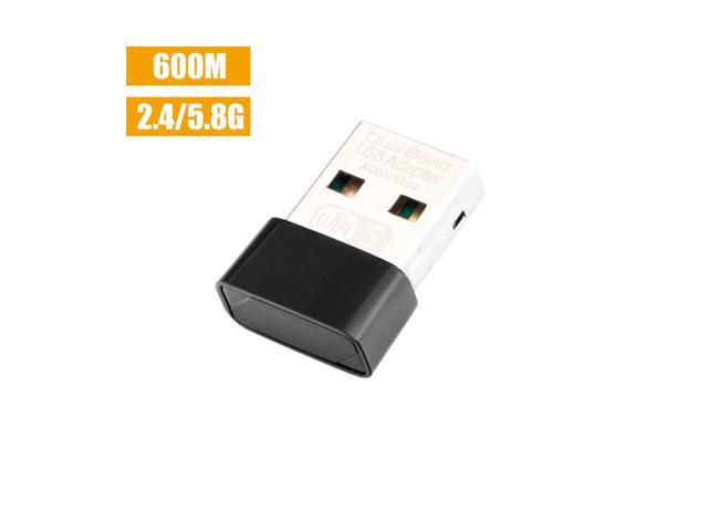 Wireless USB 20 WiFi Adapter Dual Band 24 & 58Ghz 80211ac 600Mbps Wi-Fi Antenna PC Network Card 8811CU Lan Ethernet Receiver