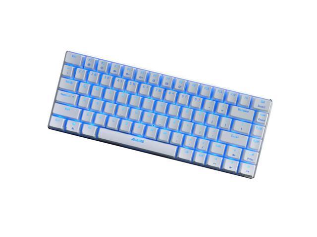 Professional ESports USB Wired LED Backlit Gamer Gaming Keyboard with Black Switch for Home Office White