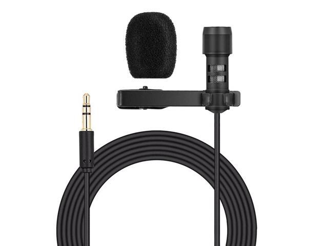 Lavalier Condenser Microphone Voice Mini Microphone for Podcasting Recording DSLR Camera Smart Phone PC Laptop
