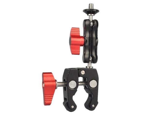 Multi-Function Ball Head Clamp Ball Mount Clamp ic Arm Super with 1/4inch-20 Thread for Camera Cage Rig Monitor