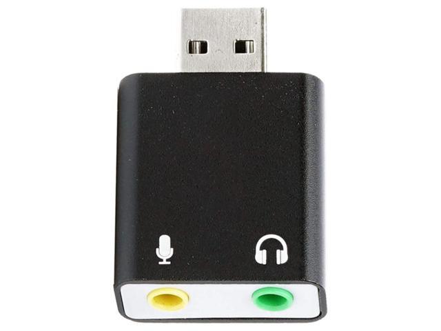 35mm TRS Microphone to USB 20 Stereo Audio External Sound Card Adapter for PC and Mac USB Input to 35mm TRS Headphone