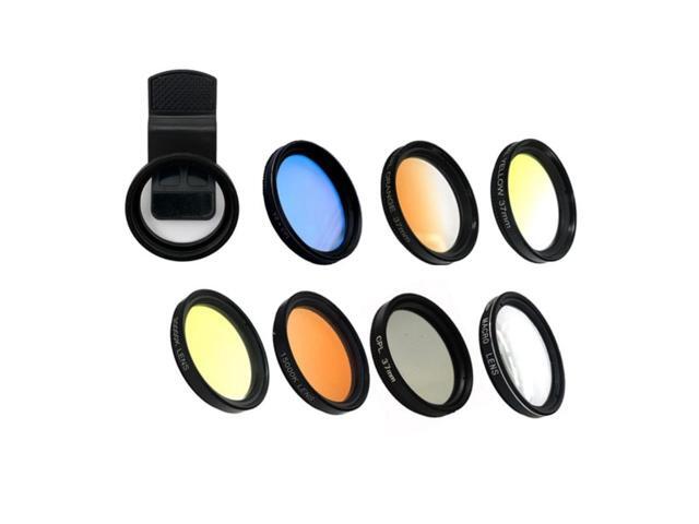 Aquarium Lens Fish Tank Phone Camera Lens Filter 7 in 1 Macro Lens Yellow Lens Filter Coral Reef Aquarium Photography