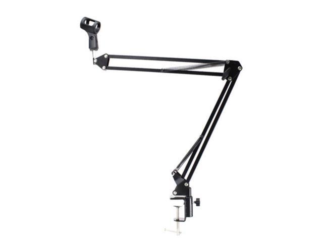 Extendable Recording Microphone Holder Suspension Boom Scissor Arm Stand Holder with Mic Clip Table Mounting Clamp