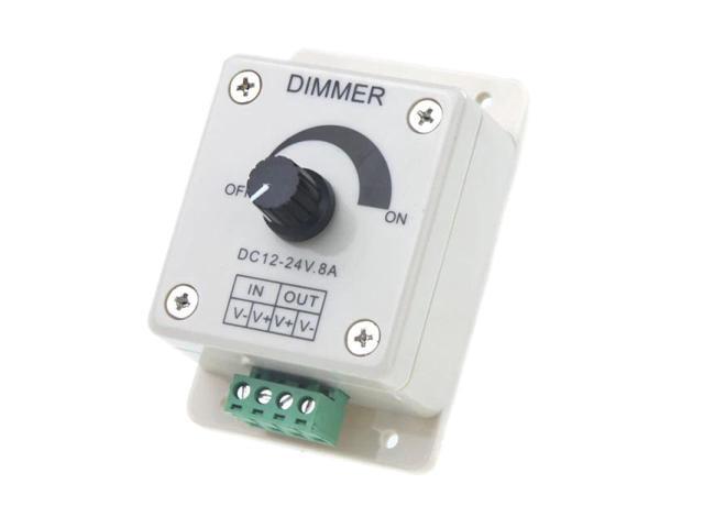 DC 12V-24V LED Dimmer Controller Adjust Single Color For 5050 3528 LED Strip