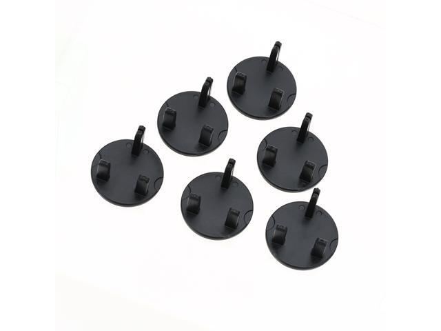 6Pcs/Pack Outlet Plugs Covers UK Type Safety Socket Cover Electrical Protector Safety Caps For Baby Proofing Black