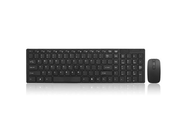 K-06 24G Wireless Keyboard and Mouse Combo Computer Keyboard with Mouse Plug and Play for Laptop Black
