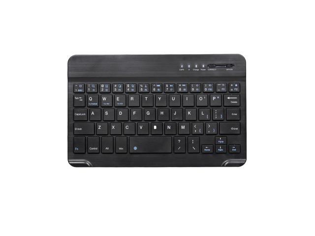 7-inch Wireless BT 30 Keyboard Mini Ultra-slim BT Keyboard for Tablet Smartphone Support iOS Windows Android Systems Black