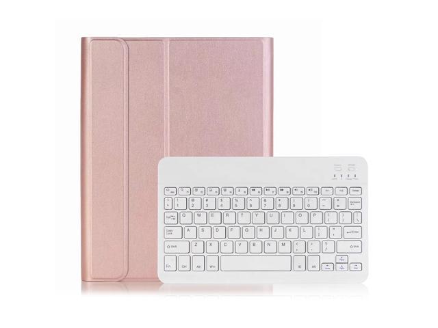 BT30 Wireless Keyboard Case Protective Case Replacement for iPad Pro 105/iPad Air3 105/iPad 102(2019) (Rose Gold-White)