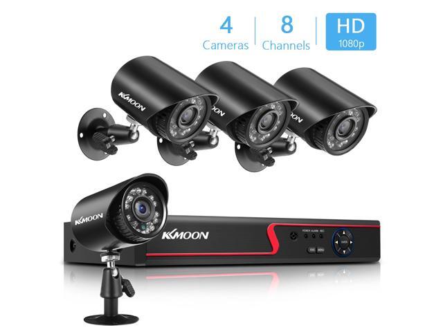 1080P Home Security Camera System 8CH DVR+4Pcs 2MP HD Outdoor Waterproof Surveillance Camera with Night Vision Support Motion Detection Remote