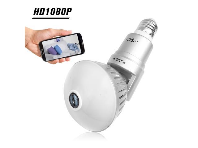1080P 200W Bulb IP Camera 360°Panoramic WiFi Wireless Camera Support Night Vision 2 Way Talk Motion Detection Pet Baby Camera for Home Security