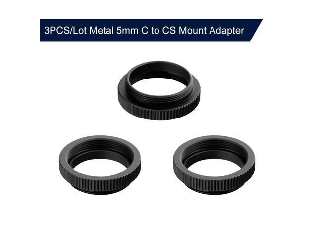 3PCS/Lot Metal 5mm C to CS Mount Adapter 254mm Thread C/CS Lens Mount Adaptor Aluminum Converter Ring for Security CCTV Camera